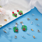 Clip-on örhängen för öron utan hål Guldtonad Mässing, 8st