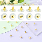 Bakstycken 11x6,5mm anpassade för tyngre stiftörhängen studs, 10-pack