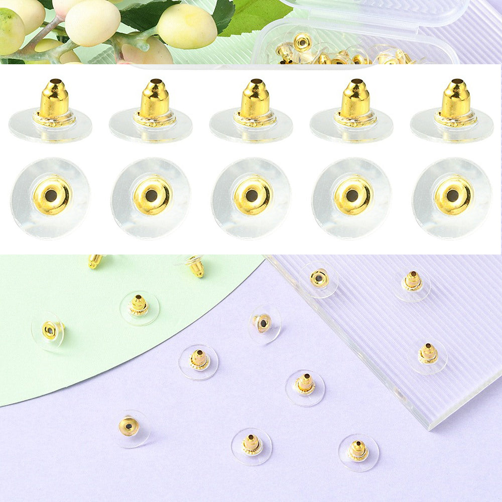 Bakstycken 11x6,5mm anpassade för tyngre stiftörhängen studs, 10-pack