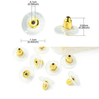 Bakstycken 11x6,5mm anpassade för tyngre stiftörhängen studs, 10-pack