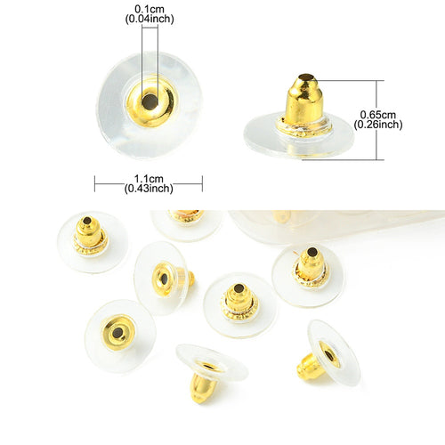 Bakstycken 11x6,5mm anpassade för tyngre stiftörhängen studs, 10-pack