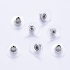 Bakstycken 11,5x7mm anpassade för tyngre stiftörhängen studs, 10-pack