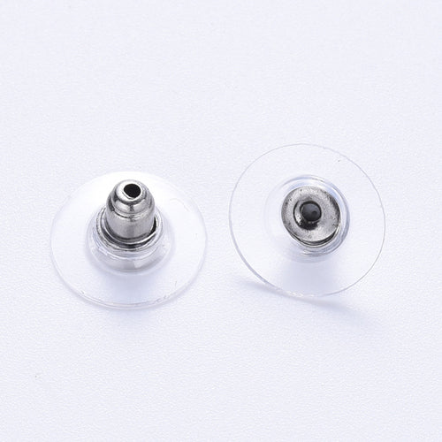 Bakstycken 11,5x7mm anpassade för tyngre stiftörhängen studs, 10-pack