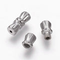 Skruvlås Avslut 11x4,5mm Platinumpläterade till Armband & Halsband, 6-pack
