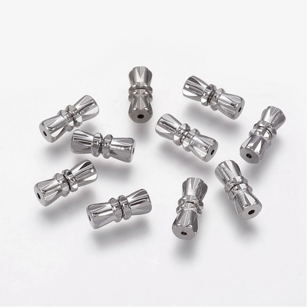 Skruvlås Avslut 11x4,5mm Platinumpläterade till Armband & Halsband, 6-pack