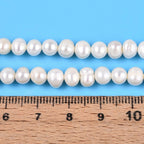 Äkta Sötvattenpärlor 5-6mm Creamy White Potatisformade, 10st