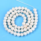 Äkta Sötvattenpärlor 5-6mm Creamy White Potatisformade, 10st