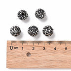 Strasspärlor Discobollar 10mm Hematit, 10-pack