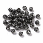 Strasspärlor Discobollar 10mm Hematit, 10-pack