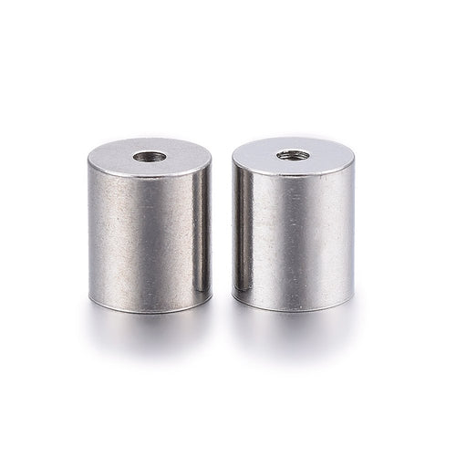 Bandavslut Ändhylsor Cord ends i Rostfritt Stål 7×6 mm, 6-pack