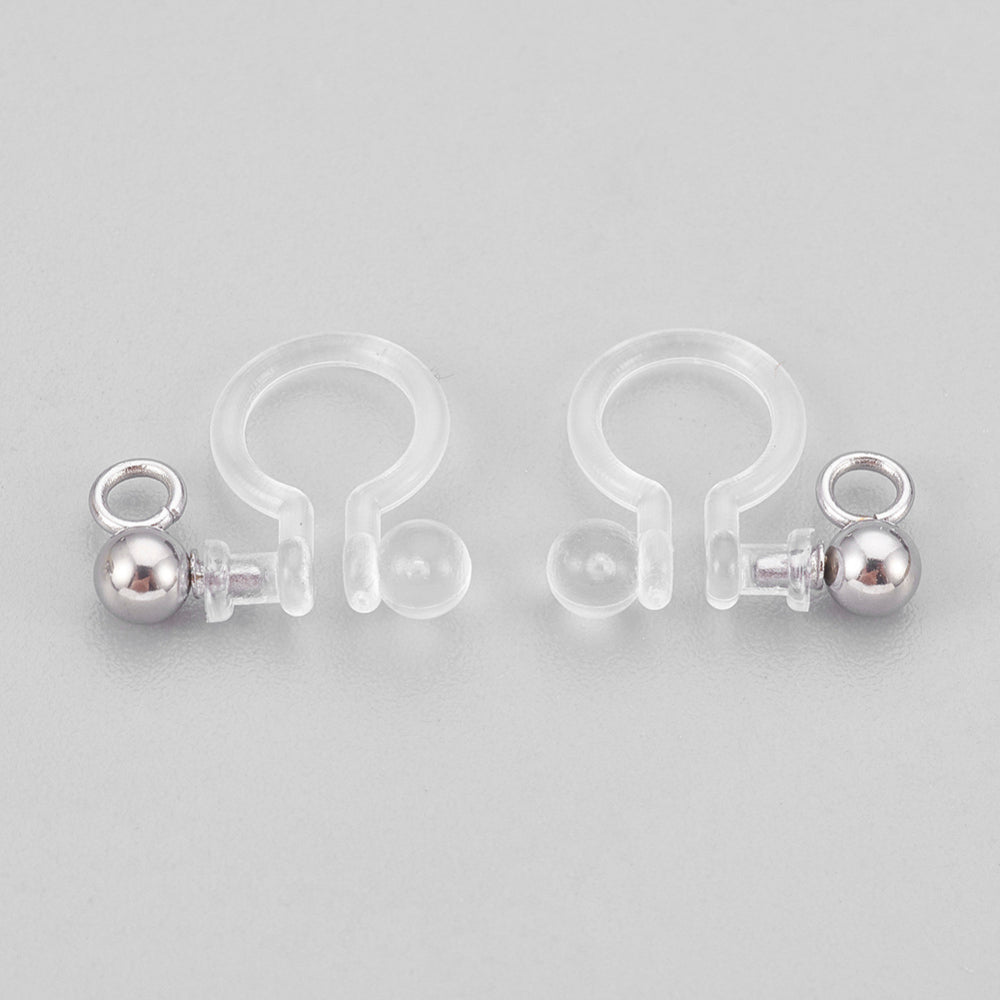 Clip-on Örhängen för öron utan hål Rostfritt stål, 2 par