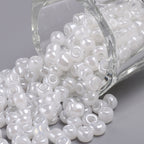 Seed Beads 4mm Ceylon Vit, 30 gram (ca350st)