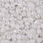 Seed Beads 4mm Ceylon Vit, 30 gram (ca350st)