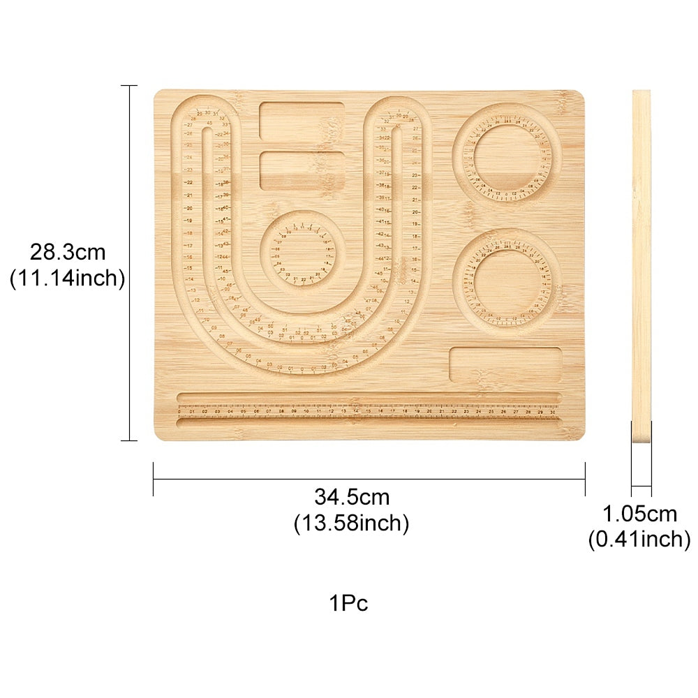 Designbräda i Bambu för smyckesdesign med pärlor 28x35x1cm, 1st