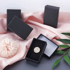 Eleganta Svarta Presentaskar i Kartong 5x8x2,7cm, 2st