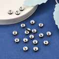 Strassrondeller 6mm Svart strass Silverpläterade, 20-pack