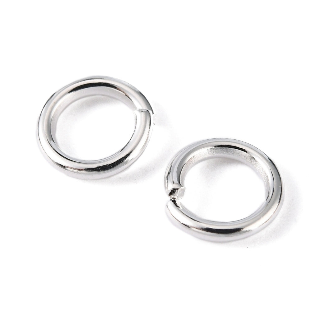 Bindringar 6x1mm Silverpläterade Nickelfria, 50-pack
