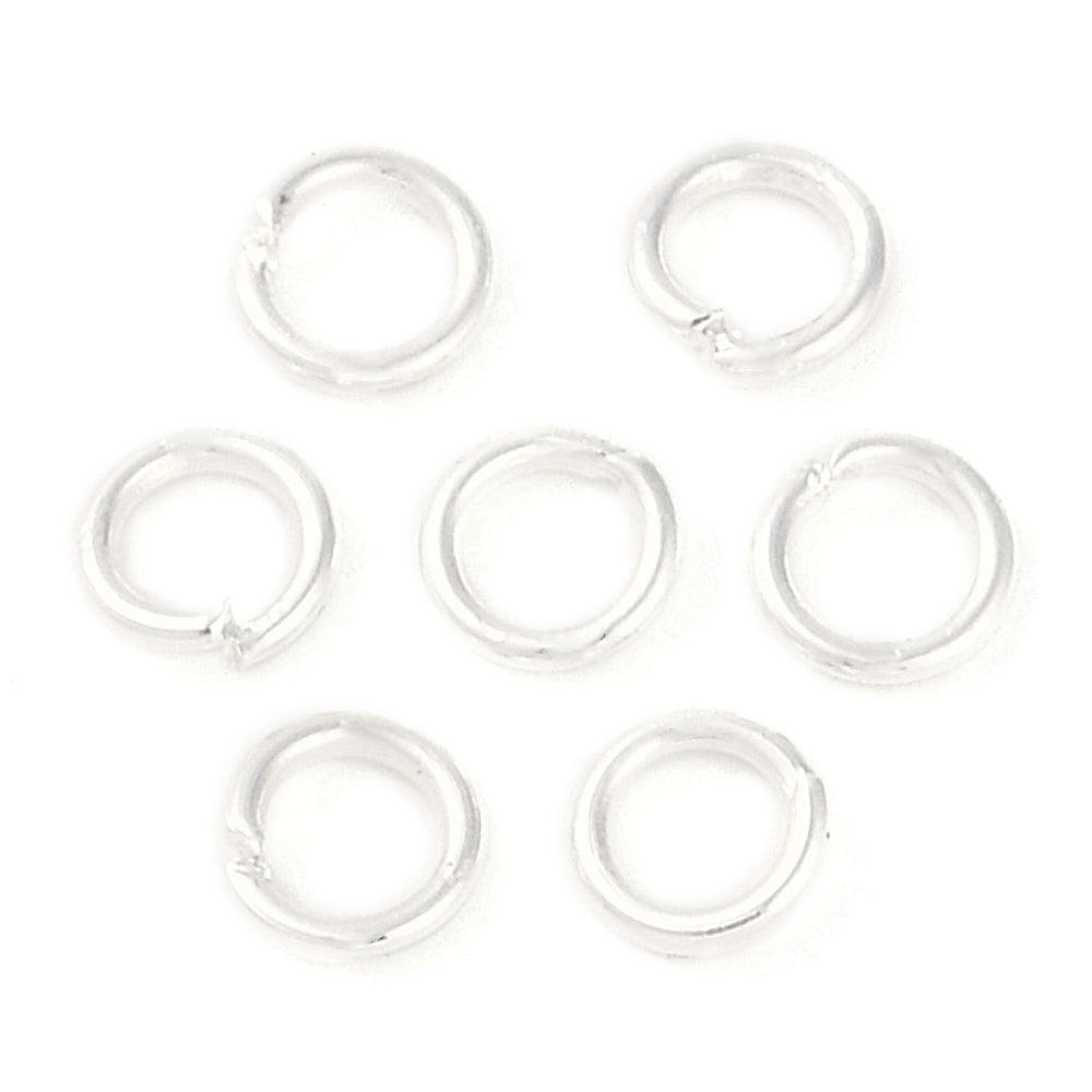 Bindringar 4x0,7mm 925 Silverpläterade Nickelfria, 50-pack