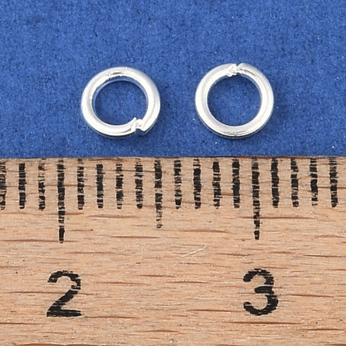 Bindringar 4x0,7mm 925 Silverpläterade Nickelfria, 50-pack