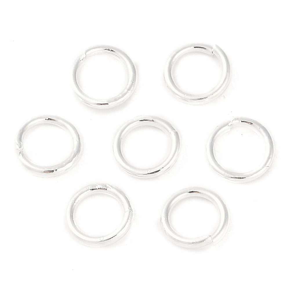 Bindringar 6x0,9mm 925 Silverpläterade Nickelfria, 50-pack