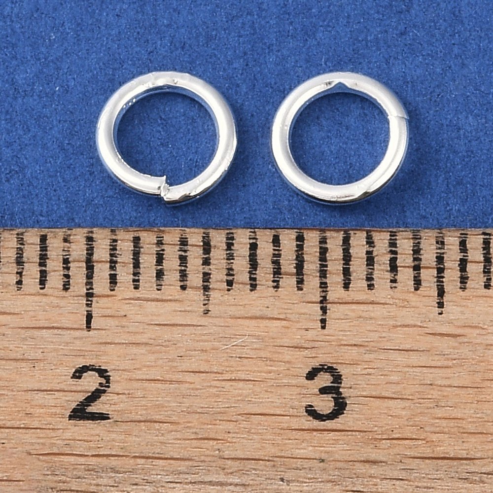 Bindringar 6x0,9mm 925 Silverpläterade Nickelfria, 50-pack