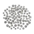 Pärlhattar 6-10mm Mixade Antiksilver, 100-pack