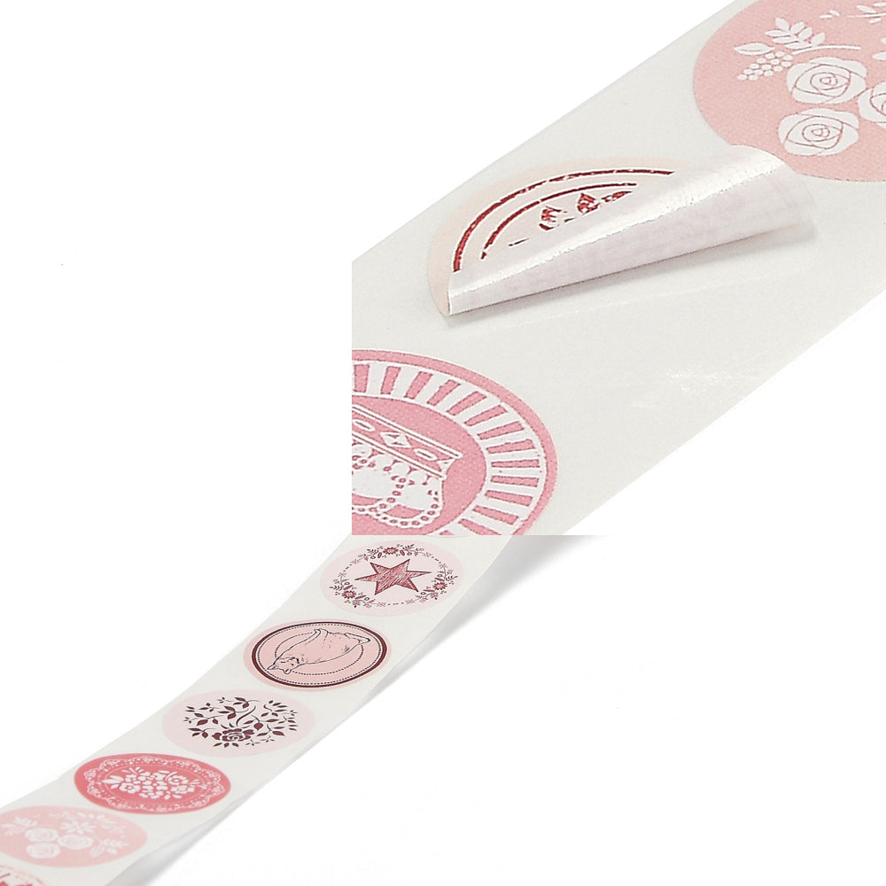 Klistermärken 2,5cm Rosa sobra Blommor, 48st