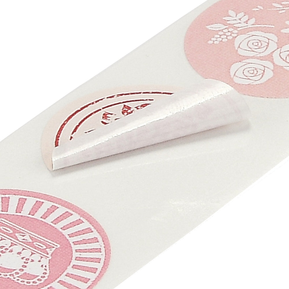 Klistermärken 2,5cm Rosa sobra Blommor, 48st