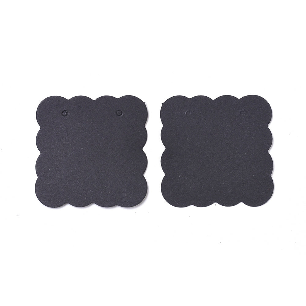 Smyckeskort Displaykort 50x51mm Svarta utan tryck, 10-pack