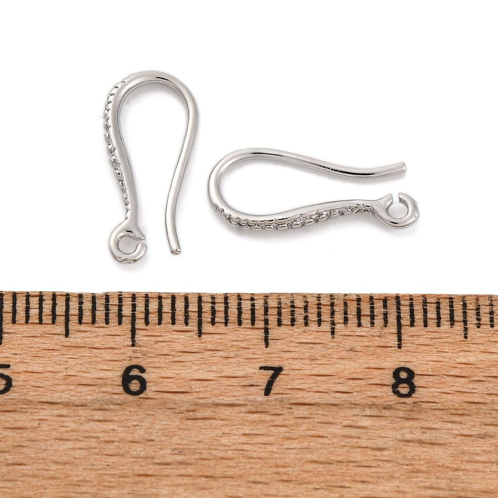 Eleganta Örhängeskrokar 16,5mm Platinapläterade Nickelfria, 2 par