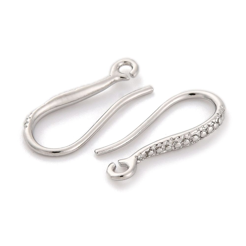 Eleganta Örhängeskrokar 16,5mm Platinapläterade Nickelfria, 2 par