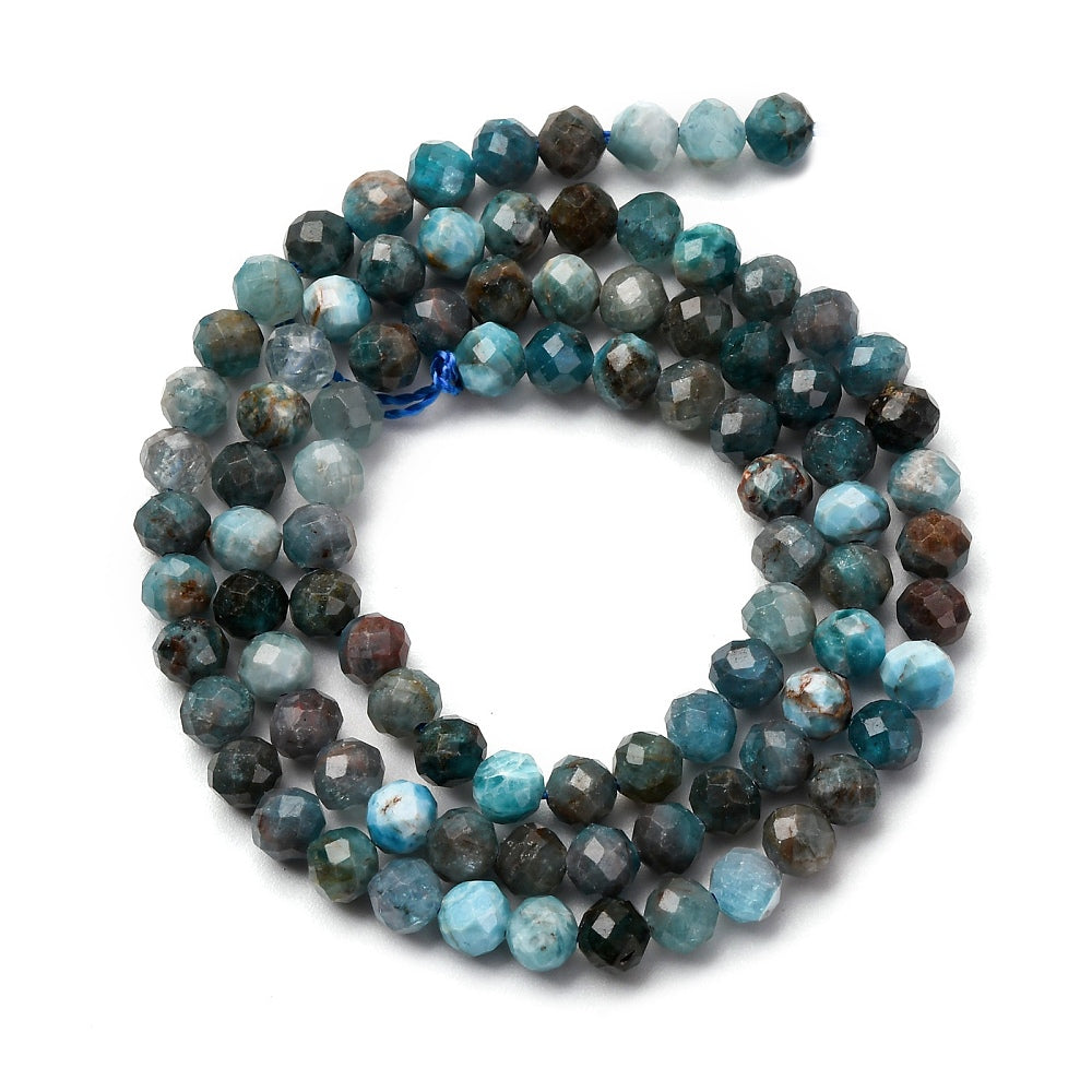 Facetterade Apatit 4mm Naturliga Ädelstenar, 1 sträng (ca 38cm)