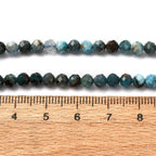 Facetterade Apatit 4mm Naturliga Ädelstenar, 1 sträng (ca 38cm)