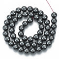 Hematitpärlor 8mm icke-magnetiska Syntetiska Grade A, 1 sträng (ca 38cm)