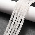 Vit Jade 4mm Naturliga Ädelstenar, 1 sträng (ca 38cm)