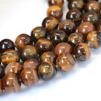 Tigeröga Tiger Eye 6mm Naturliga Ädelstenar, 1 sträng (ca 38cm)