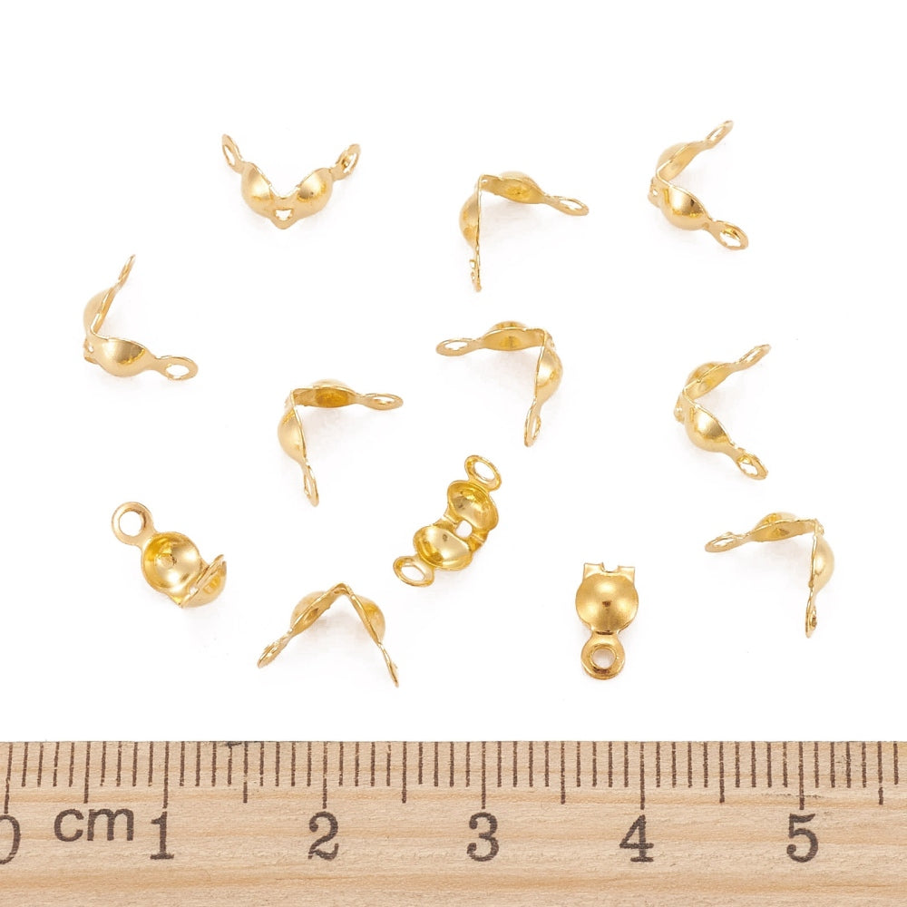 Knutgömmor 7x4mm Guldpläterad Mässing, 20-pack
