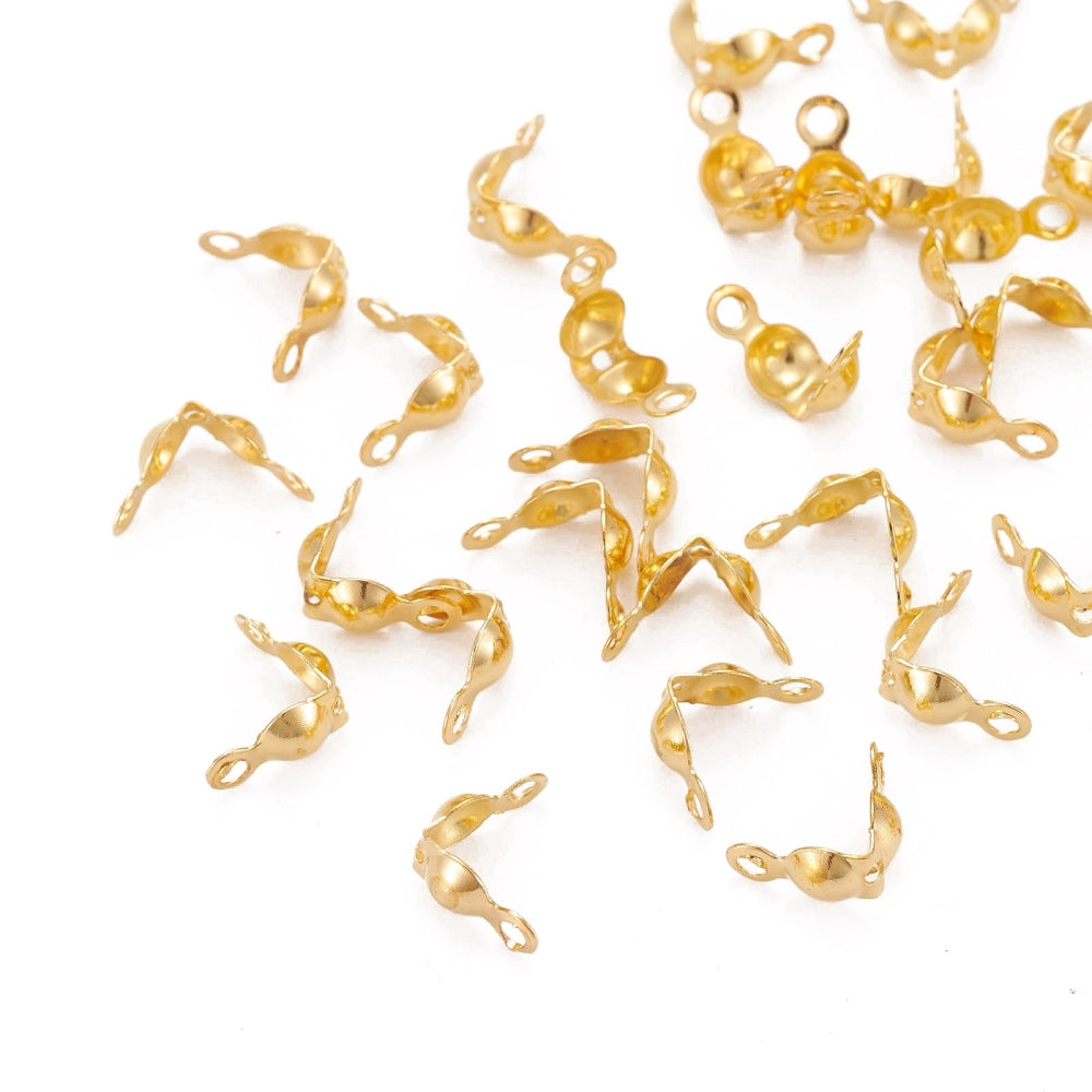 Knutgömmor 7x4mm Guldpläterad Mässing, 20-pack