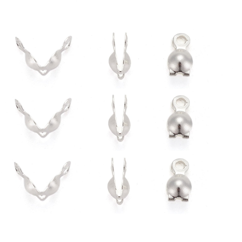 Knutgömmor 7x4mm Silverpläterad Mässing, 20-pack