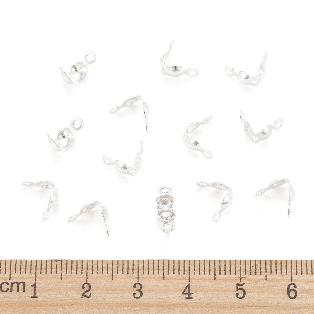 Knutgömmor 7x4mm Silverpläterad Mässing, 20-pack