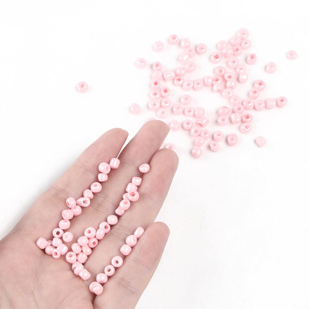 Seed Beads 4mm (6/0) Rosa Pink, 30 gram (ca 350st)