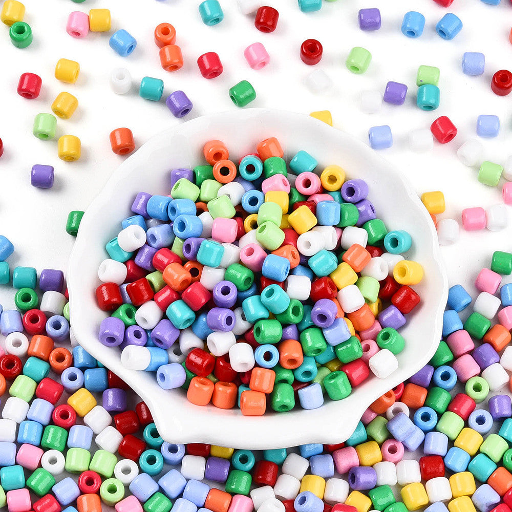 Seed Beads Stora 6-6,5mm Mixade färger Opaque, 30 gram (ca 80st)