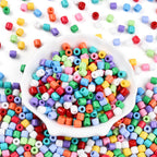 Seed Beads Stora 6-6,5mm Mixade färger Opaque, 30 gram (ca 80st)