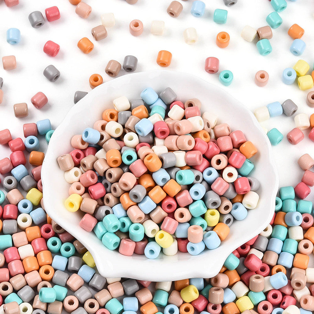 Seed Beads Stora 6-6,5mm Mixade färger Opaque, 30 gram (ca 80st)