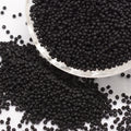 Seed Beads 3,6-4mm (6/0) Svarta Frostade Opaque, 30 gram (ca 350st)