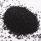 Seed Beads 3,6-4mm (6/0) Svarta Frostade Opaque, 30 gram (ca 350st)