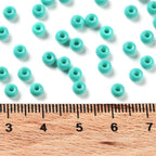 Seed Beads 4x3mm (6/0) Havsgrön Ugnshärdad, 30 gram (ca 350st)