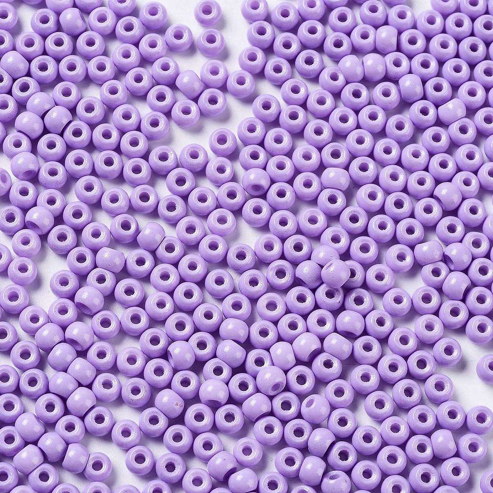 Seed Beads 4x3mm Ljuslila Ugnshärdad, 30 gram (ca 350st)