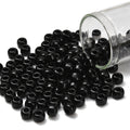 TOHO Japanska Seed Beads 5,5mm (3/0) Svart Opaque Jet, 60st + 10ml Glasburk