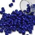 TOHO Japanska Seed Beads 5,5mm (3/0) Blåa Opaque Navy Blue, 60st + 10ml Glasburk